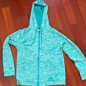 adidas Aqua Heather Hooded Zip-Up Jacket